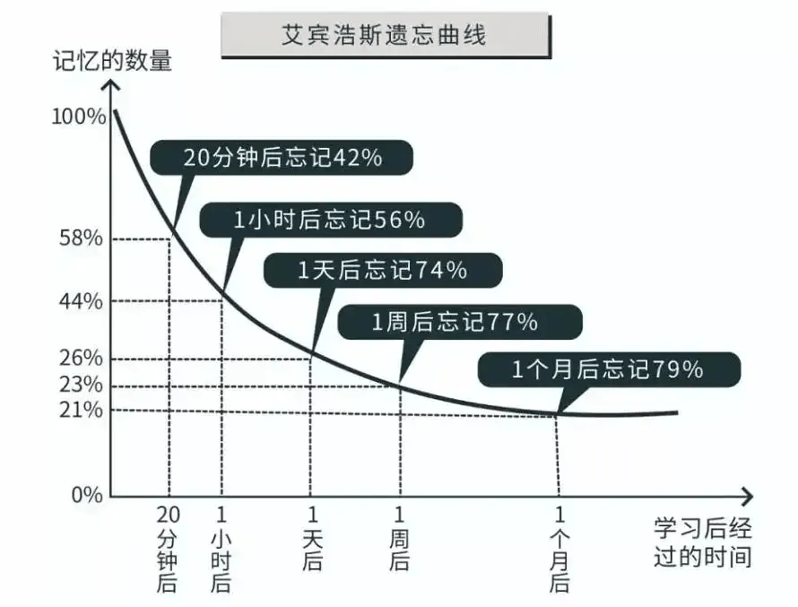 艾宾浩斯遗忘曲线，先快后慢现象及其深层启示